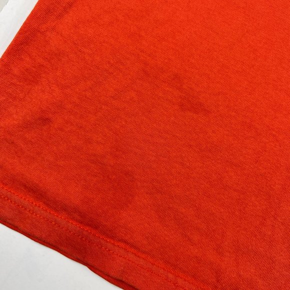 VTG Nike New York Met Center Swoosh Ringer Shirt Extra Large Orange Thrashed Tee - Picture 6 of 16
